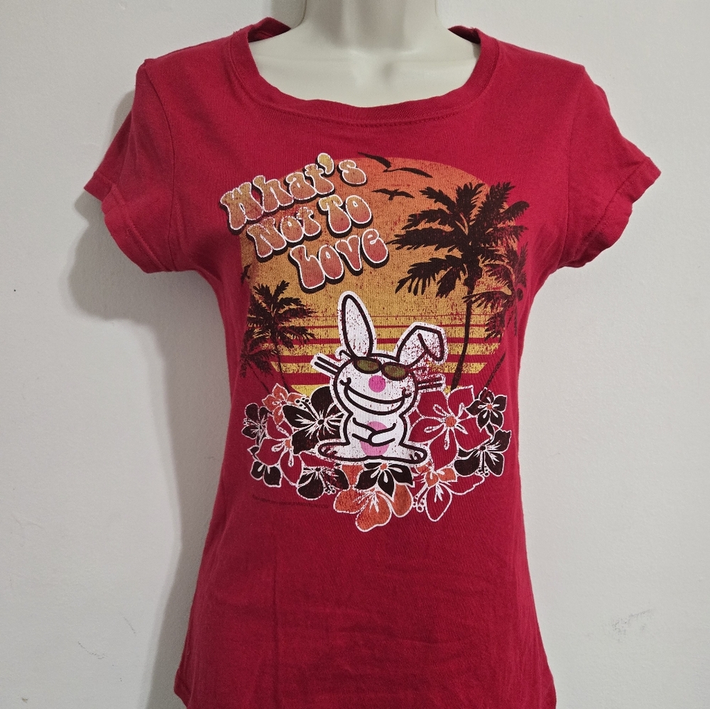Happy Bunny Red Graphic Women's Tee